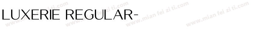 Luxerie Regular字体转换